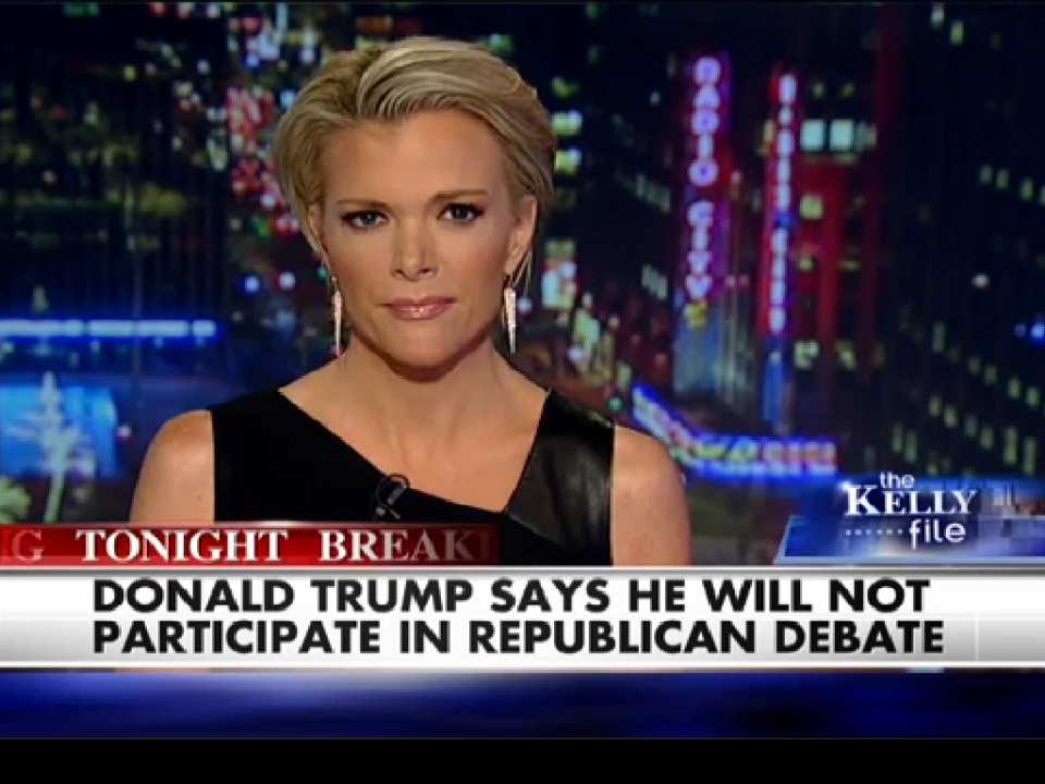 Watch Megyn Kelly address Donald Trump's debate boycott during a