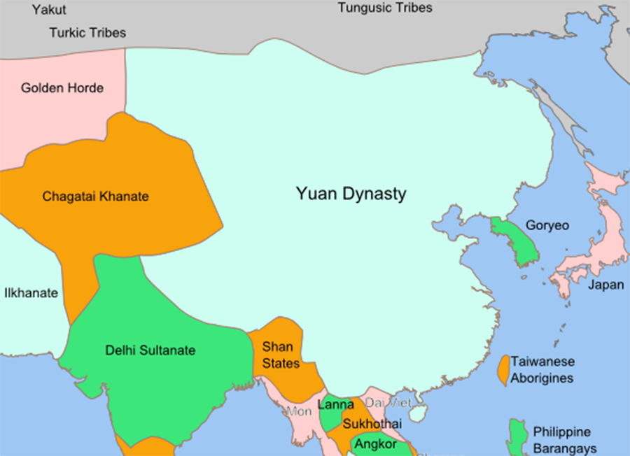 The Yuan Dynasty The First Dynasty To Rule All Of China Extended 54 Million Square Miles At 6320