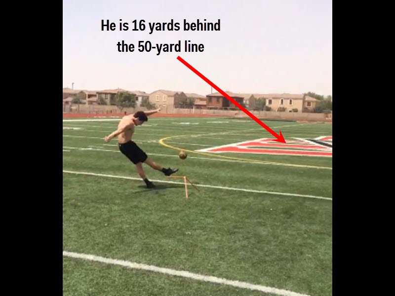 One of the top high school kickers in the country made a 76yard field