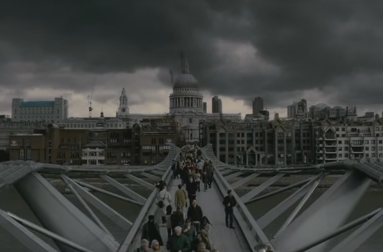 The Millenium Bridge features briefly in "Harry Potter and the Half