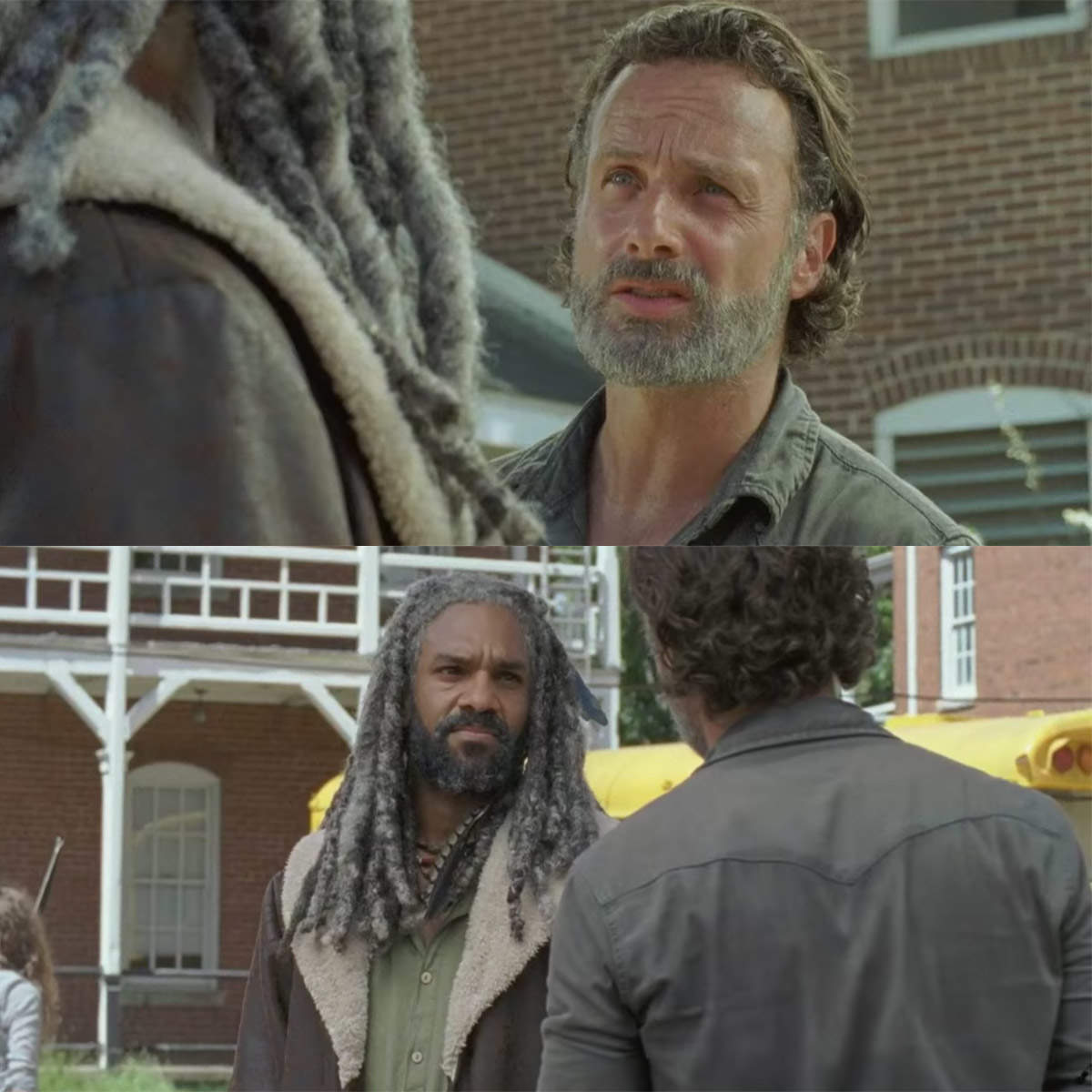 Though Rick is trying to convince Ezekiel to join him and the other ...