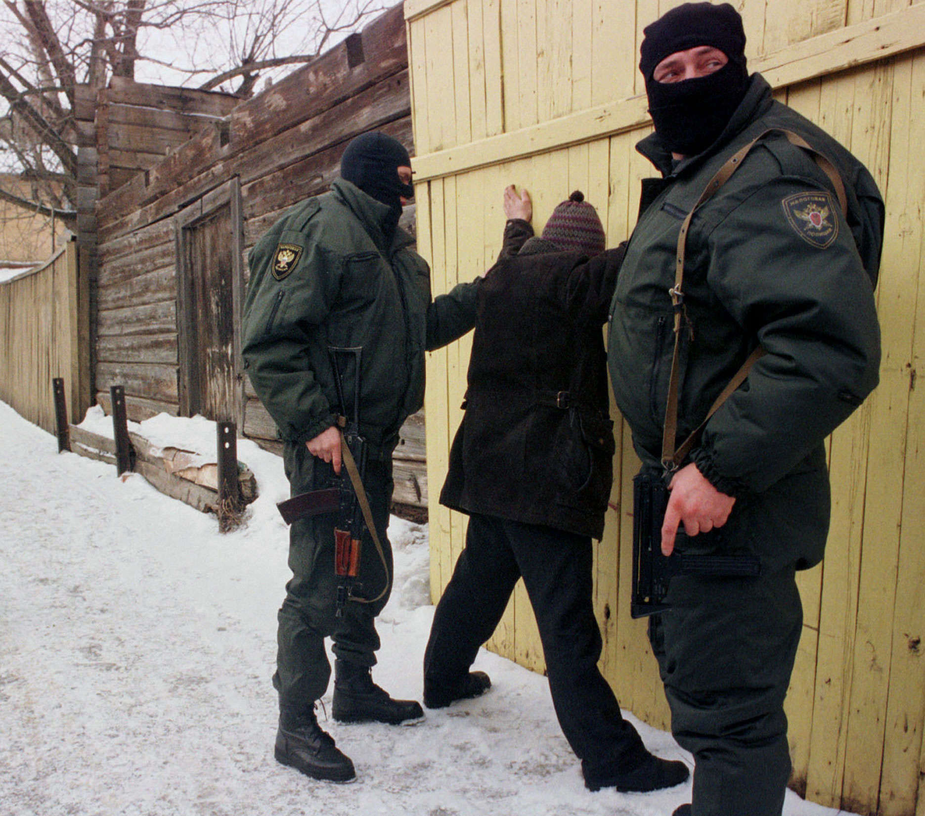 Russian Masked Tax Police Officers Arrest A Suspect And Check His ...