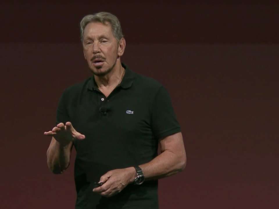 Larry Ellison's slide clicker failed during his Oracle OpenWorld ...