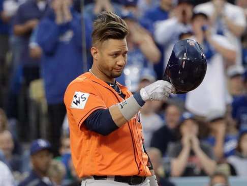 Yuli Gurriel tips his helmet to Yu Darvish in first encounter since racist  gesture