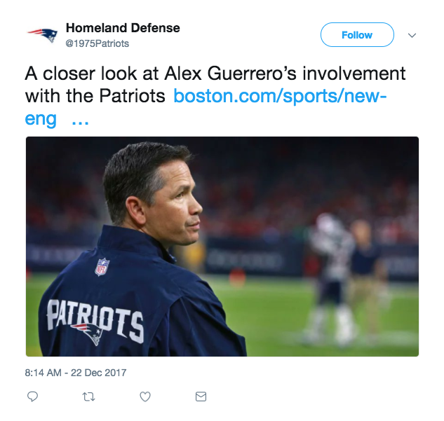 A closer look at Alex Guerrero's involvement with the Patriots