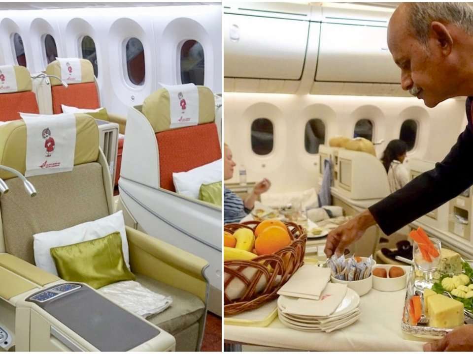 Here's what it's like to fly business class on the Air India 787