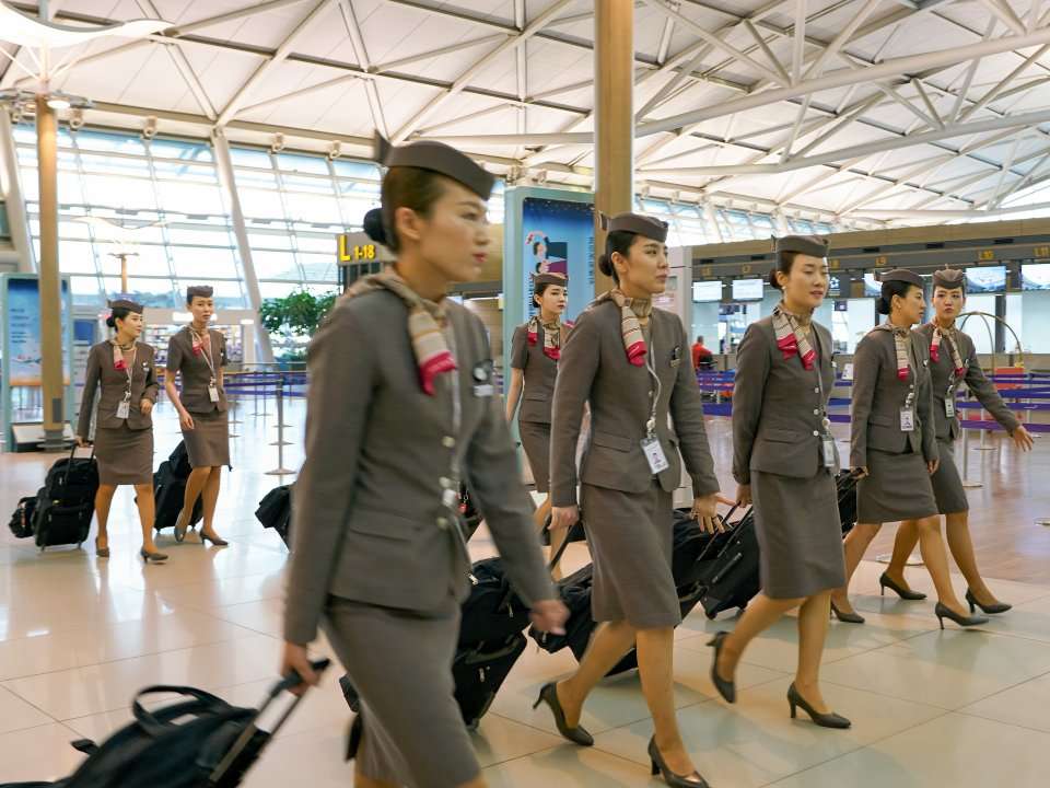 What it takes to become a flight attendant in South Korea, where it's ...
