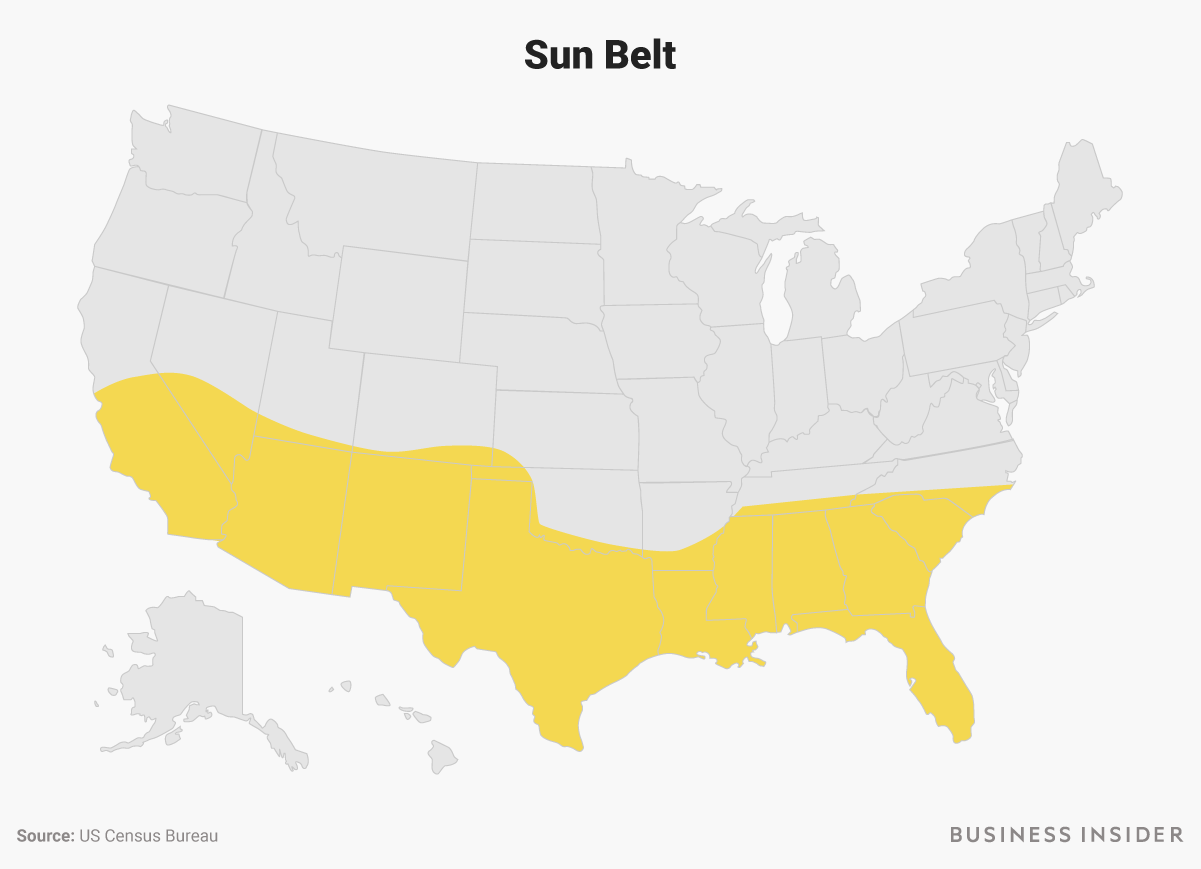 Пояс сша. Sun Belt USA. Солнечный пояс США. Sunbelt States. Sunbelt States USA.