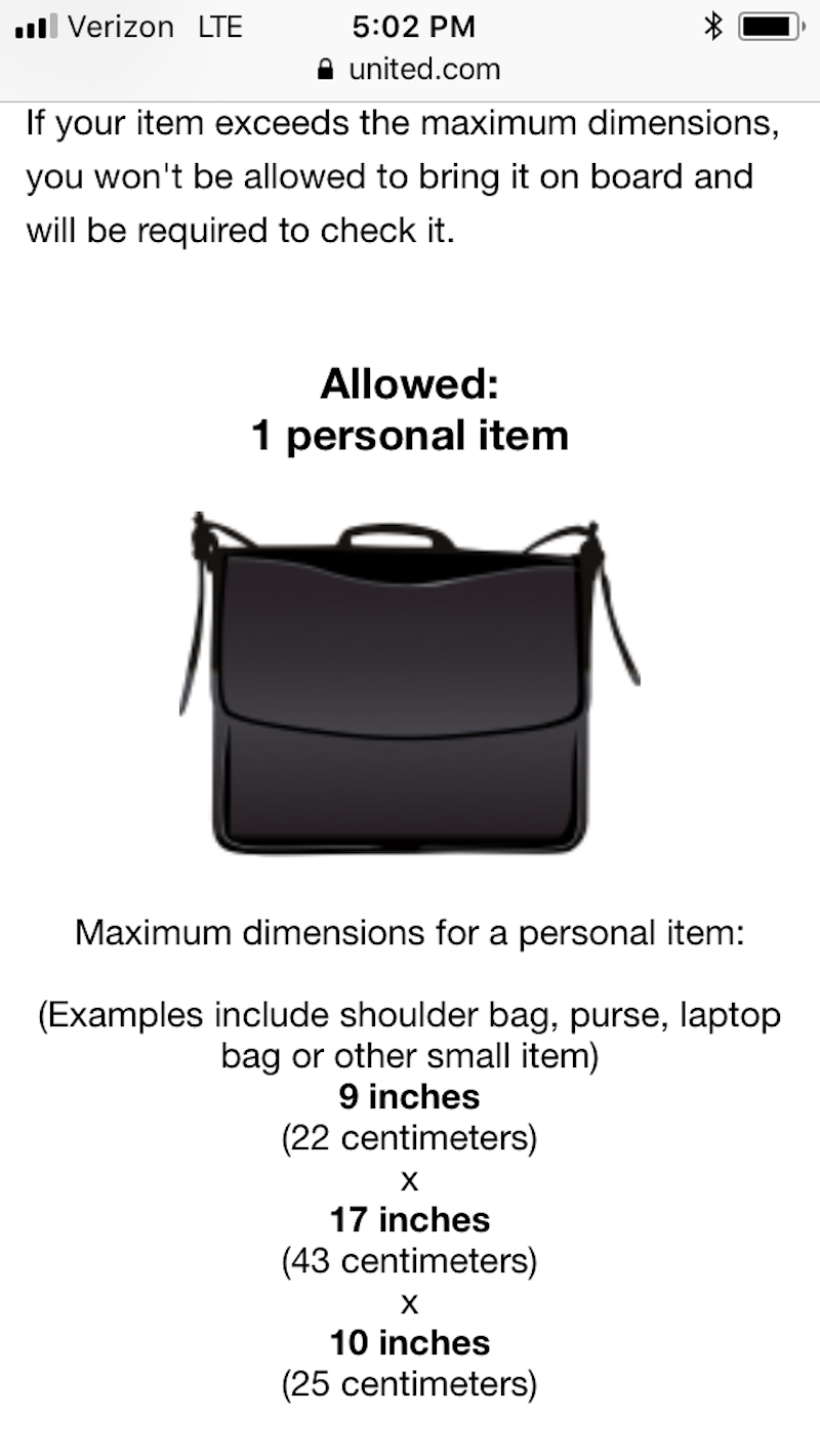 ual baggage rules