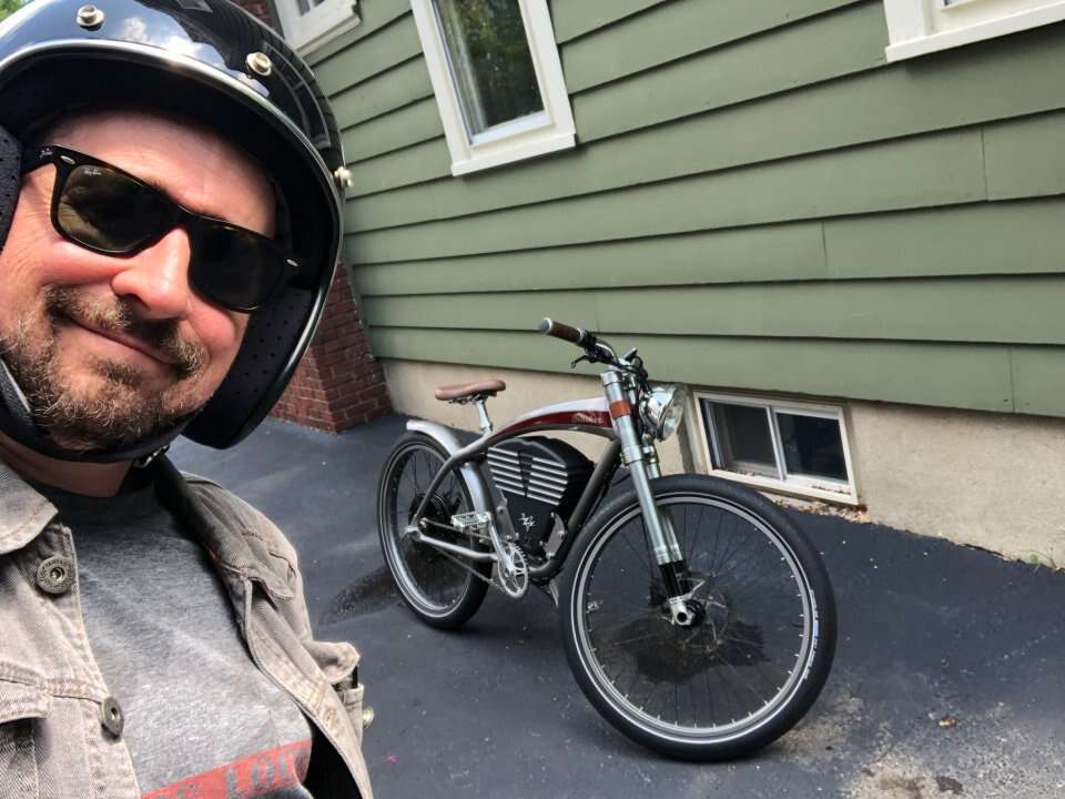 old school electric bike