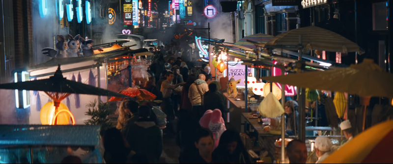 The trailer also shows us the Ryme City Marketplace. | Business Insider