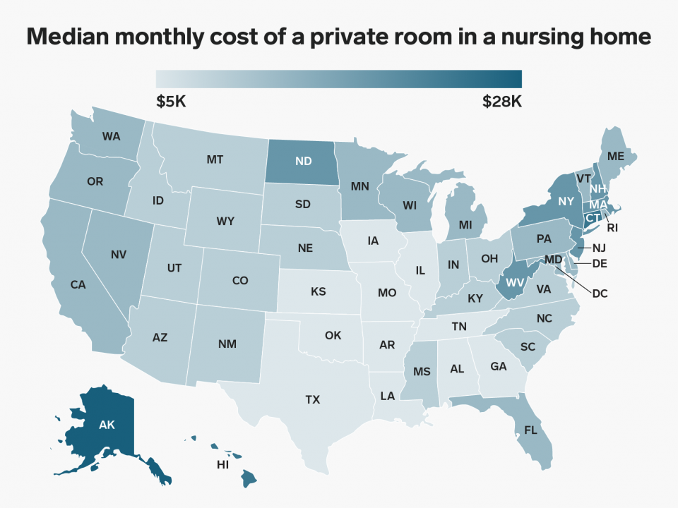 How much a nursing home room costs in all 50 states | Business Insider ...