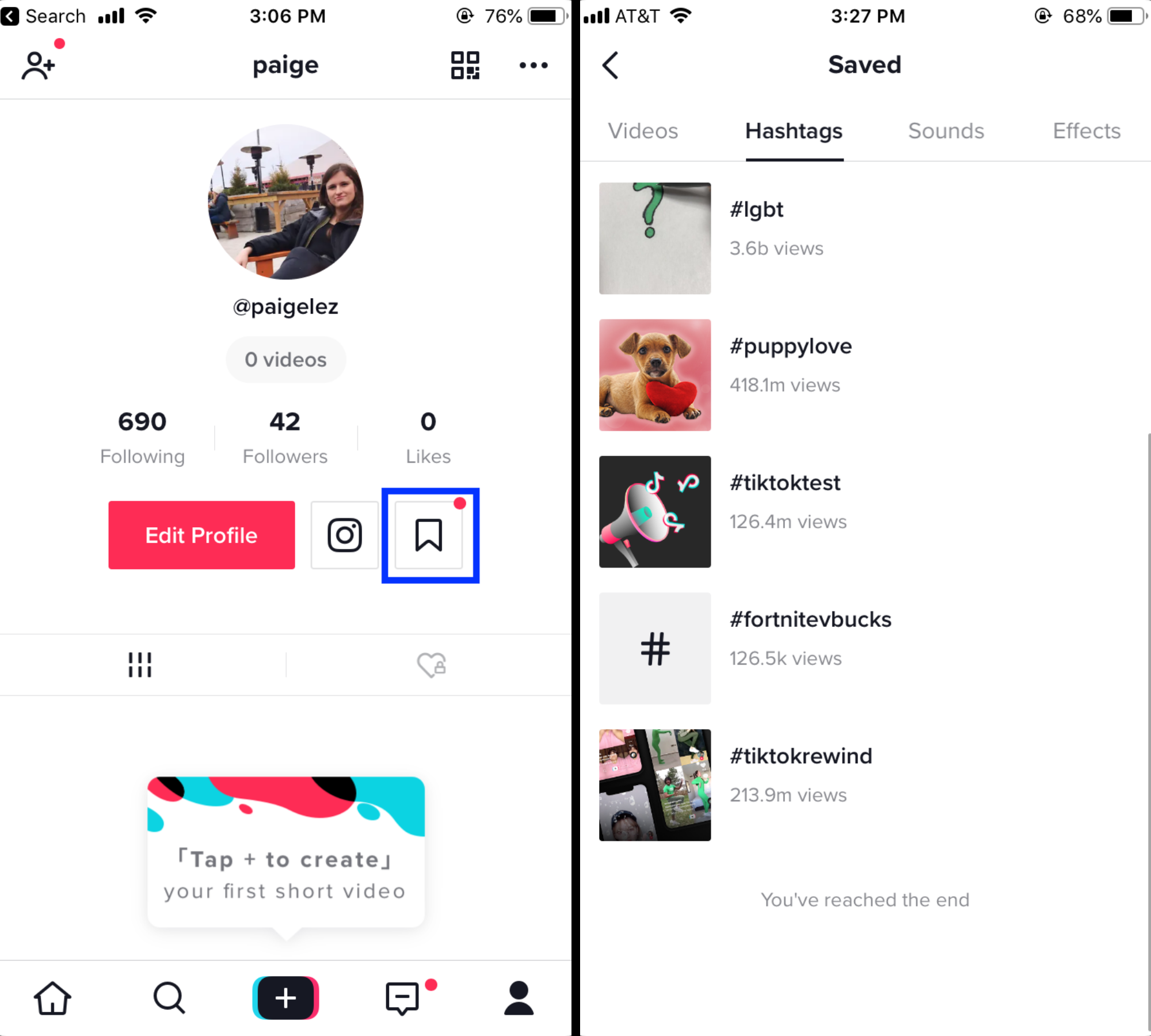 All of the content that you save on TikTok — videos, hashtags, sounds ...
