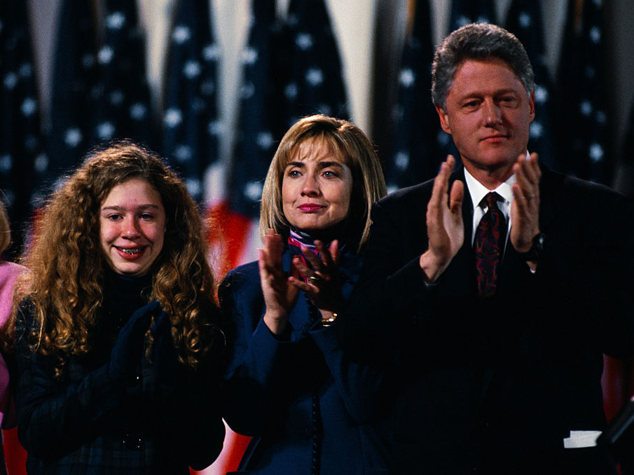 President Bill Clinton moved into the White House with his wife Hillary ...