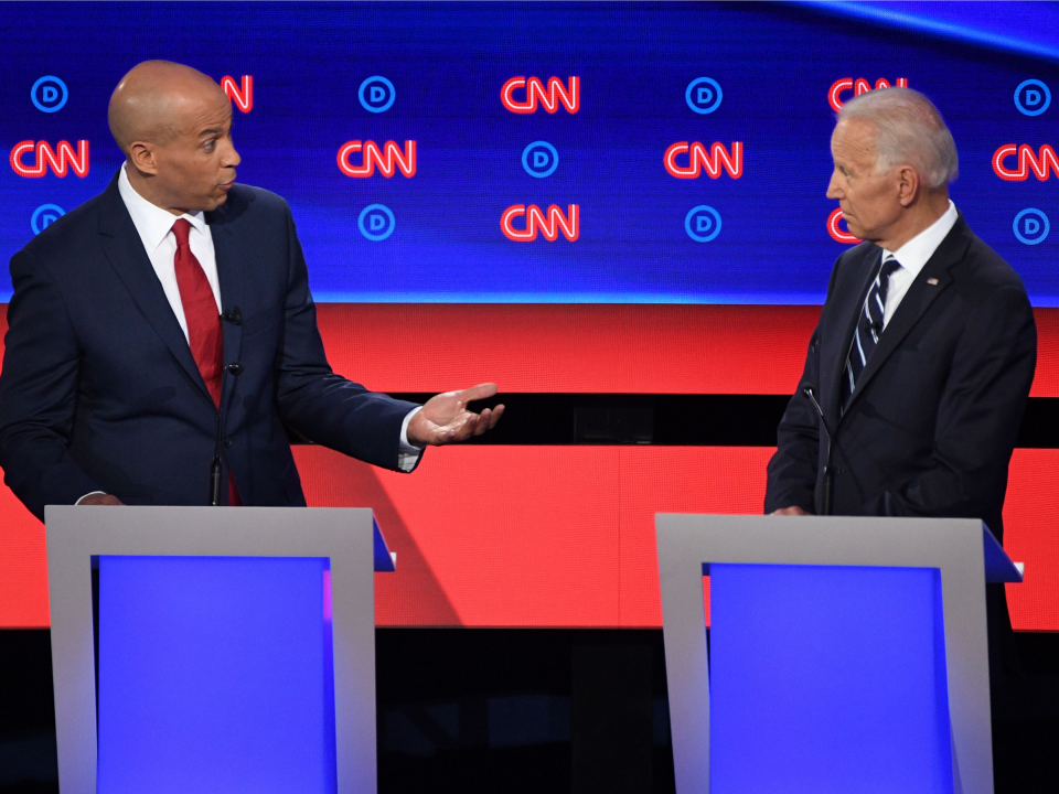 Cory Booker tore into Joe Biden's record on criminal justice reform at ...