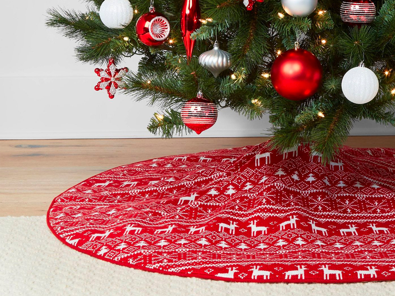 golden retriever christmas tree skirt