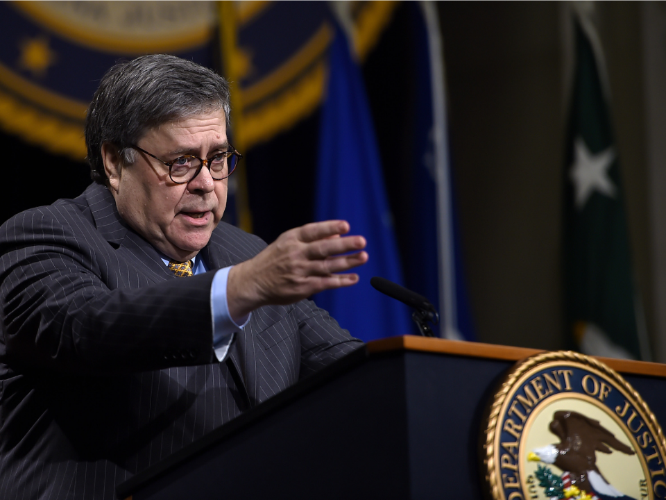 William Barr warned that communities that don't 'support and respect ...