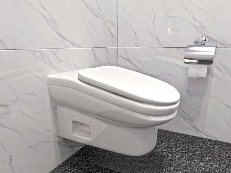 This slanted toilet was designed to increase productivity and decrease ...