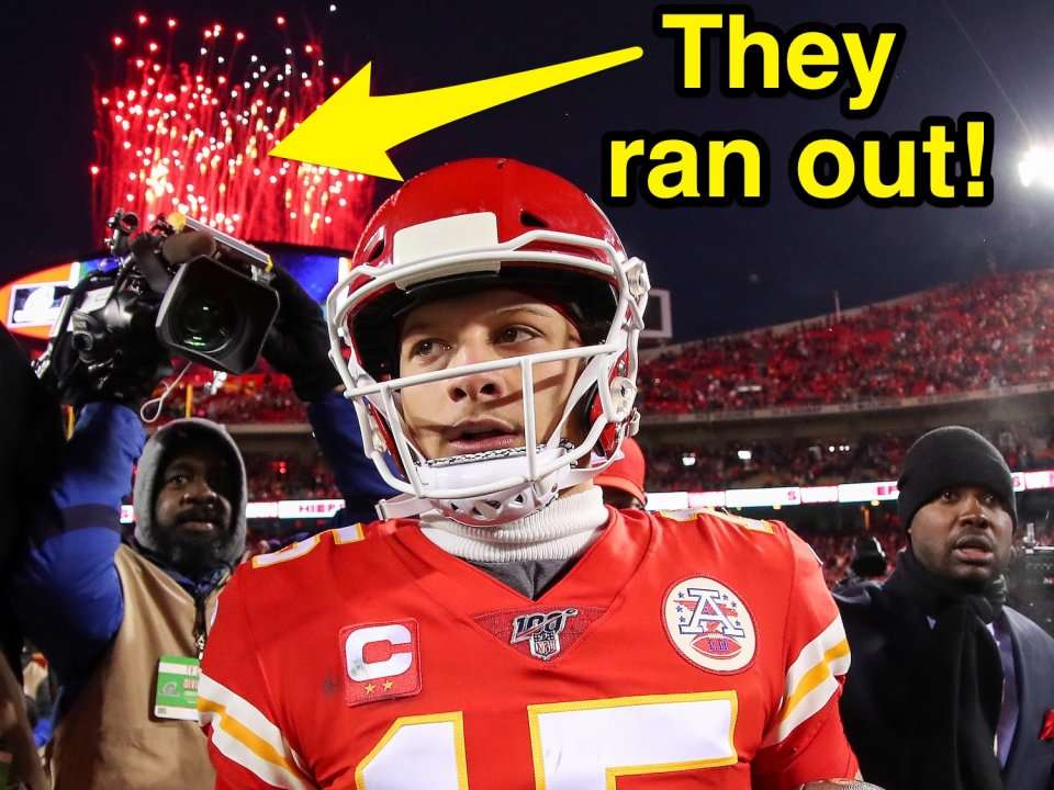 The Chiefs scored so many points they ran out of celebratory fireworks