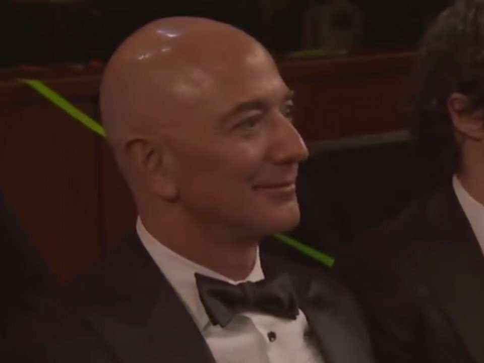 Jeff Bezos was roasted during the Oscars opening monologue, with Chris