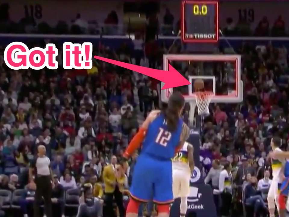 Watch Steven Adams hit the most casual three quarter court buzzer