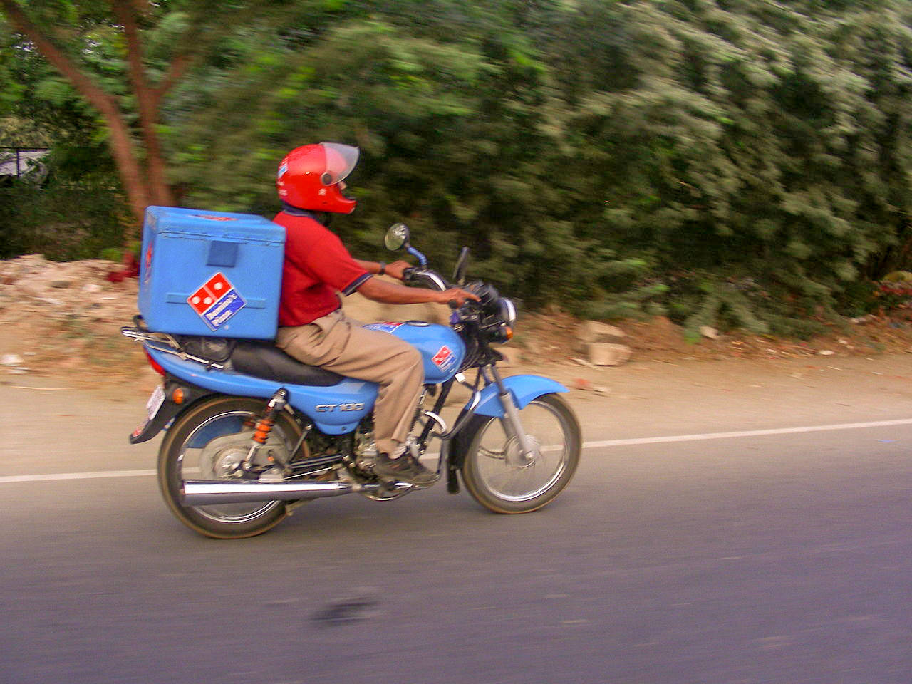 dominos bike delivery
