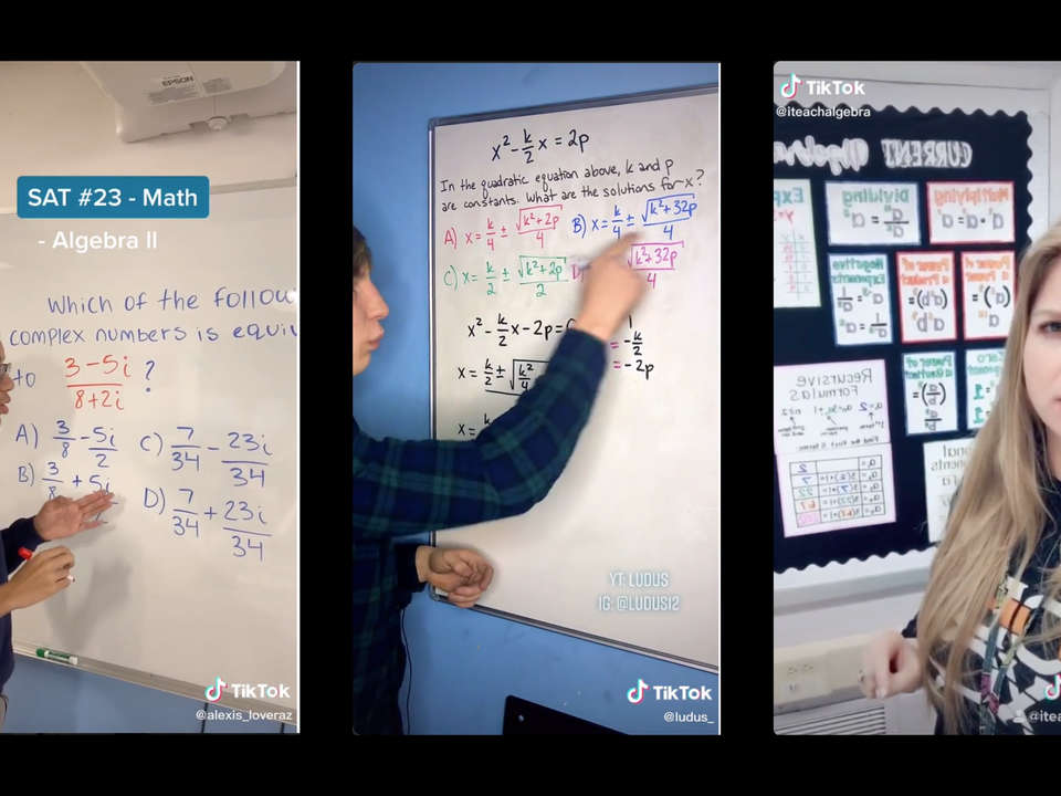 Math teachers are getting millions of views on TikTok by sharing SAT ...