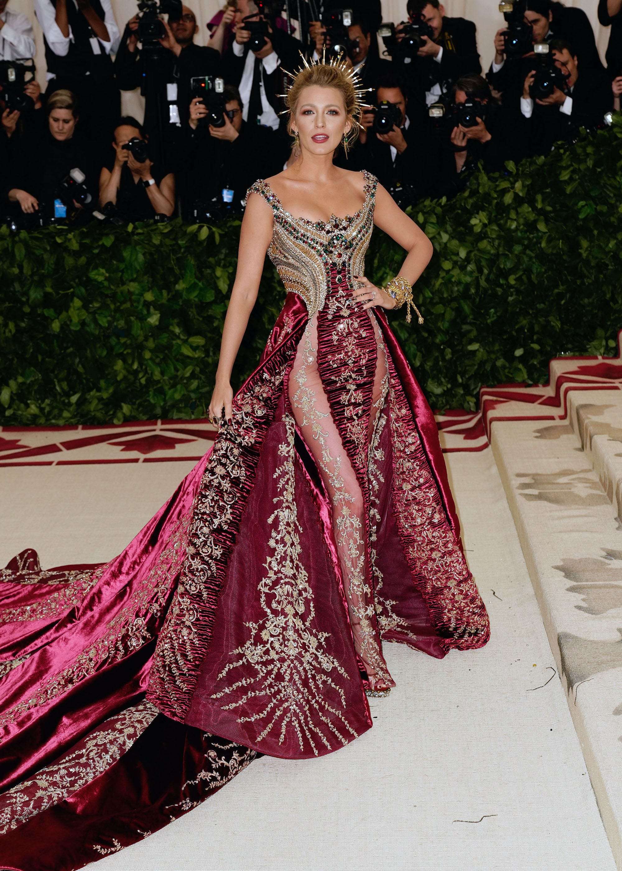 Blake Lively joked that she matched her Met Gala dress to the carpet ...