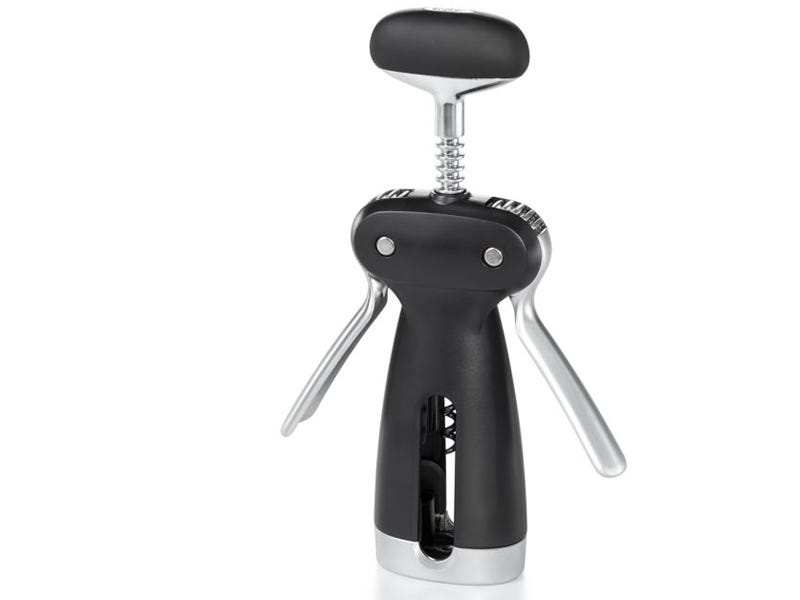  OXO SteeL Winged Corkscrew with Removable Foil Cutter