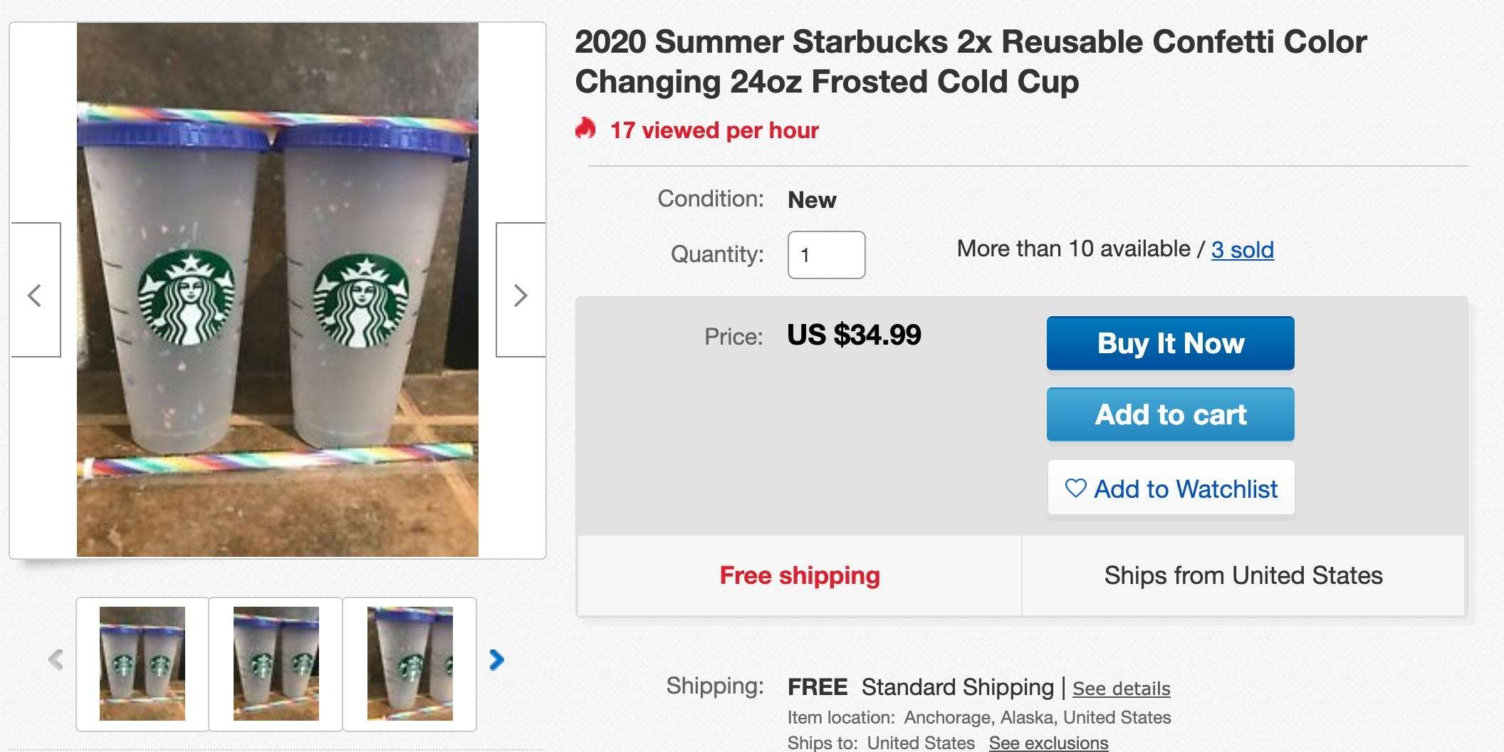 Starbucks COLOR CHANGING Cups CONFETTI or SOLID COLOR 24oz or