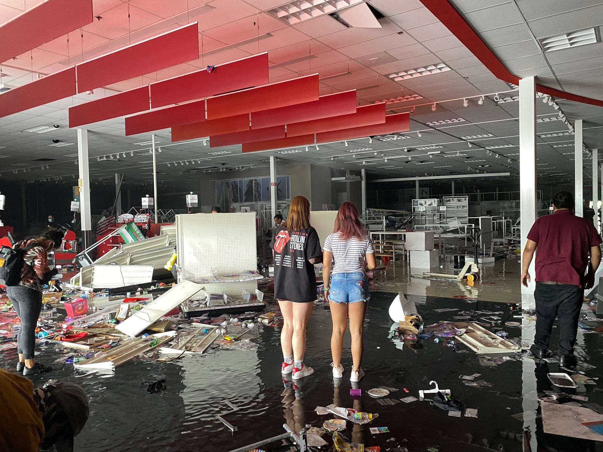 A Minneapolis Target store was destroyed by looting. Photos show the