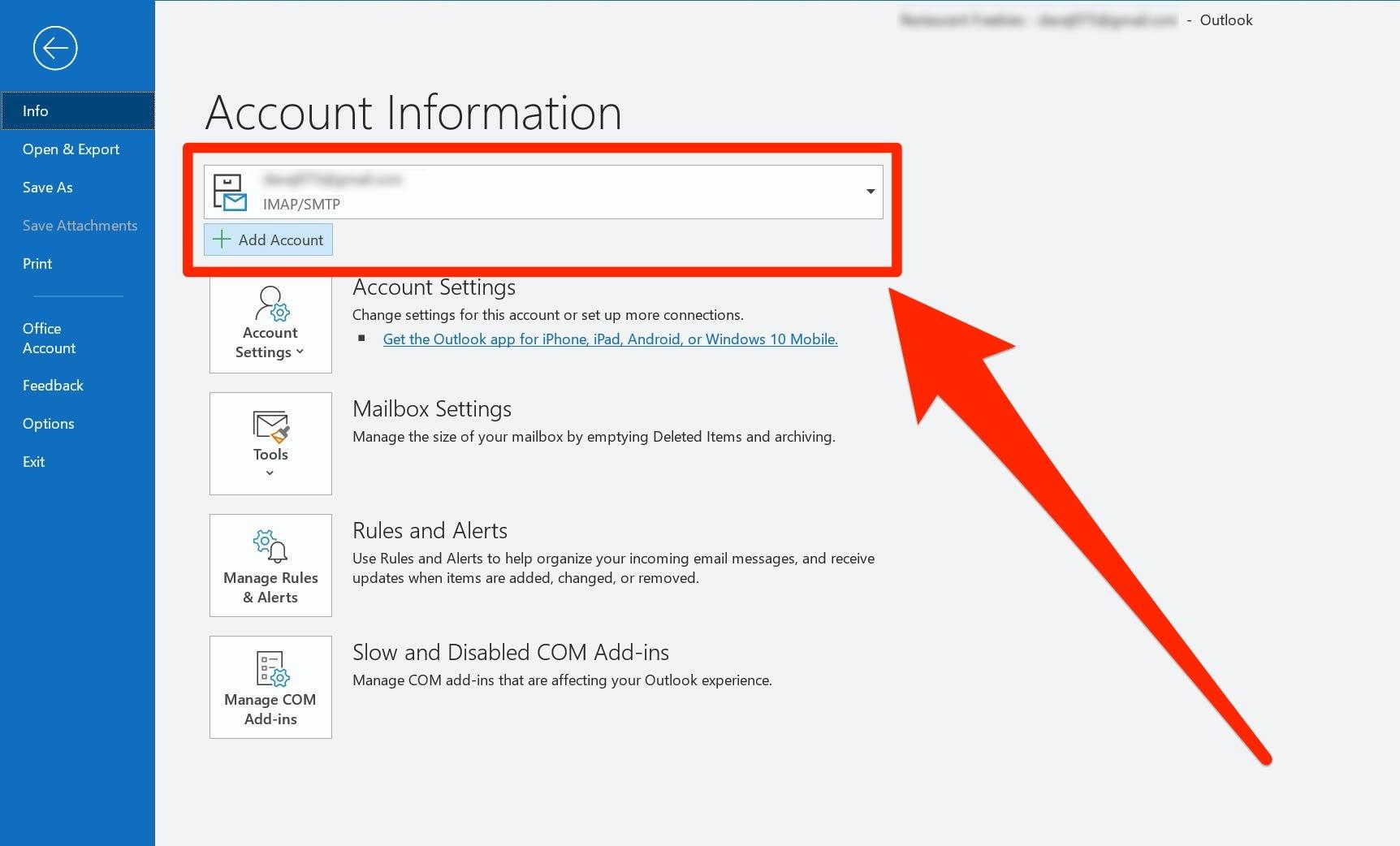 How to add an email account to Microsoft Outlook on a PC or Mac ...