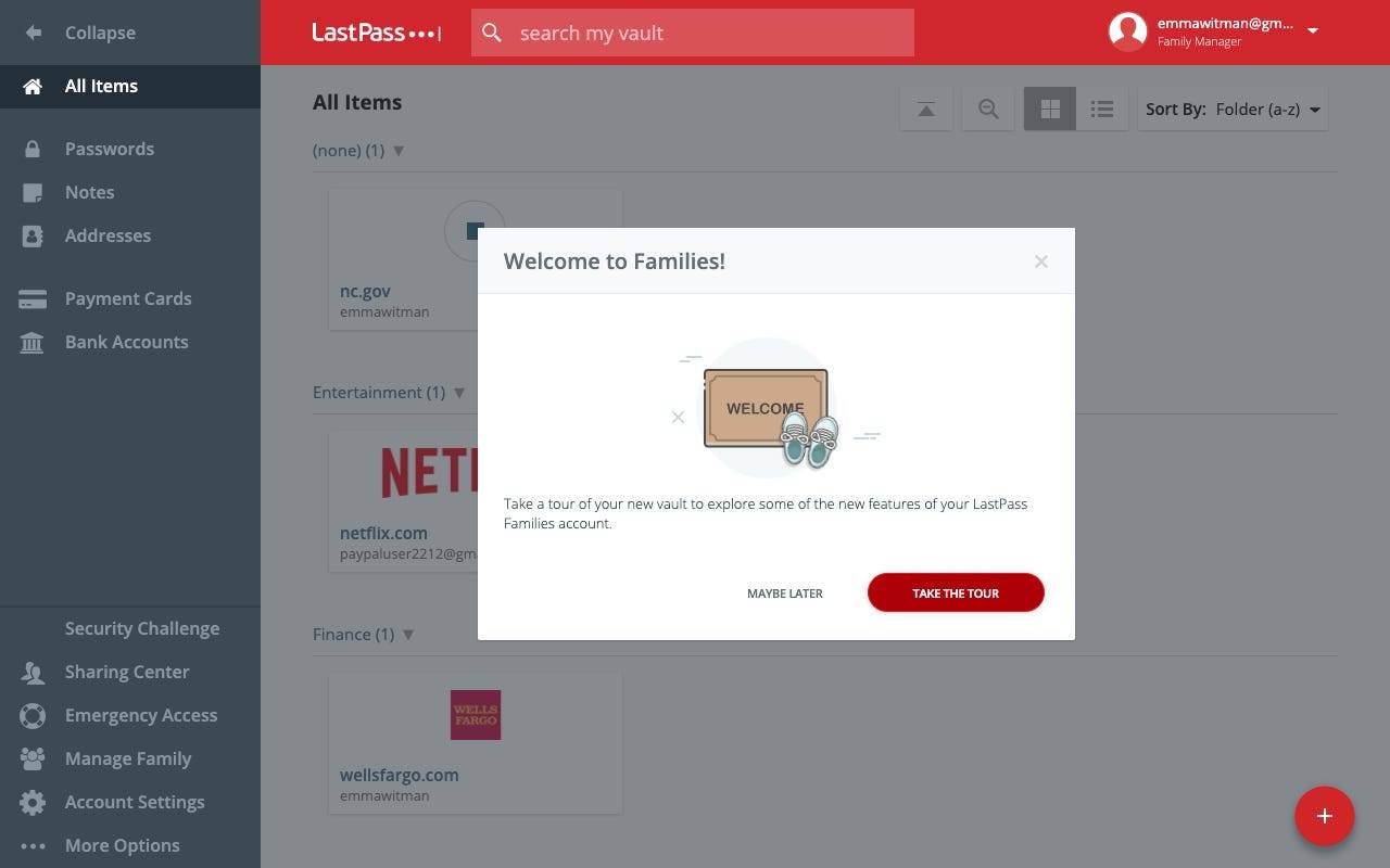 lastpass family add additional member