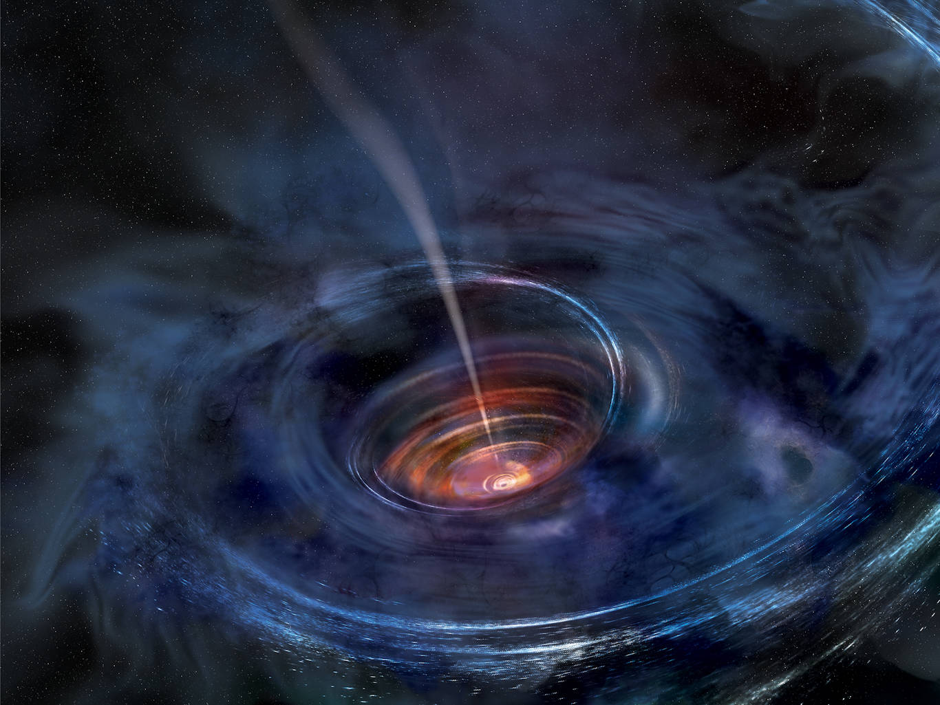 black hole eating the universe