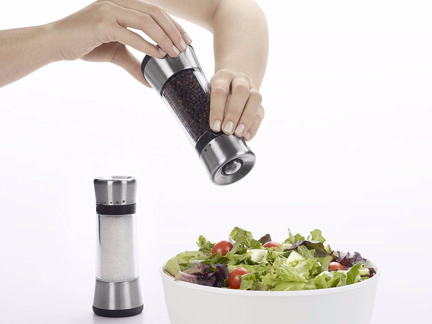 OXO Good Grips Sleek Adjustable Salt and Pepper Mill Set