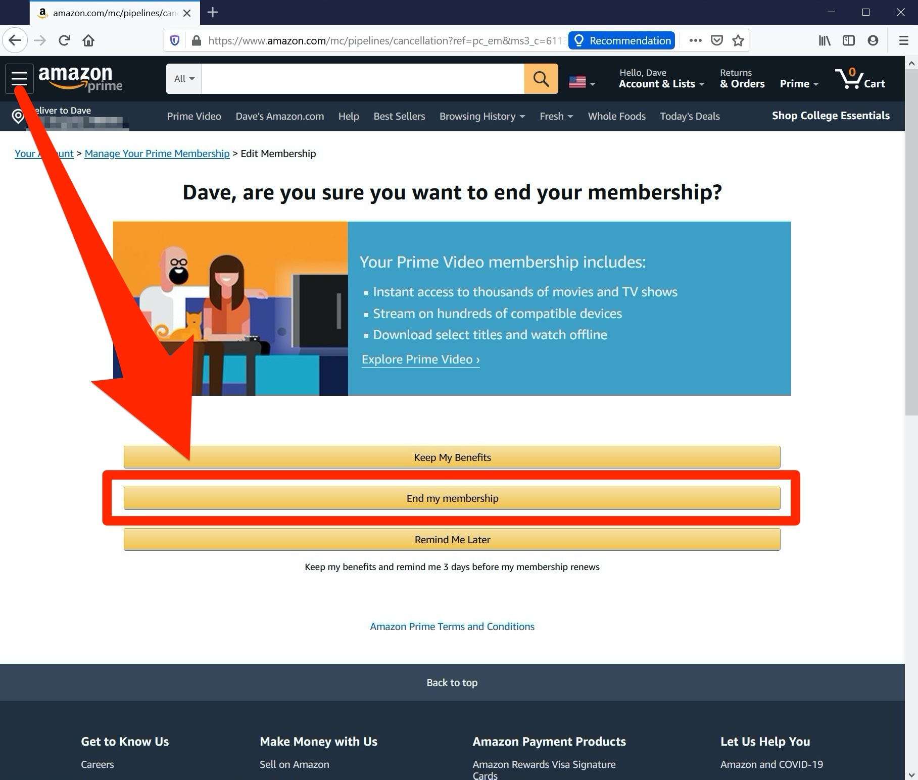 How to cancel your Amazon Prime Video subscription through Amazon's ...