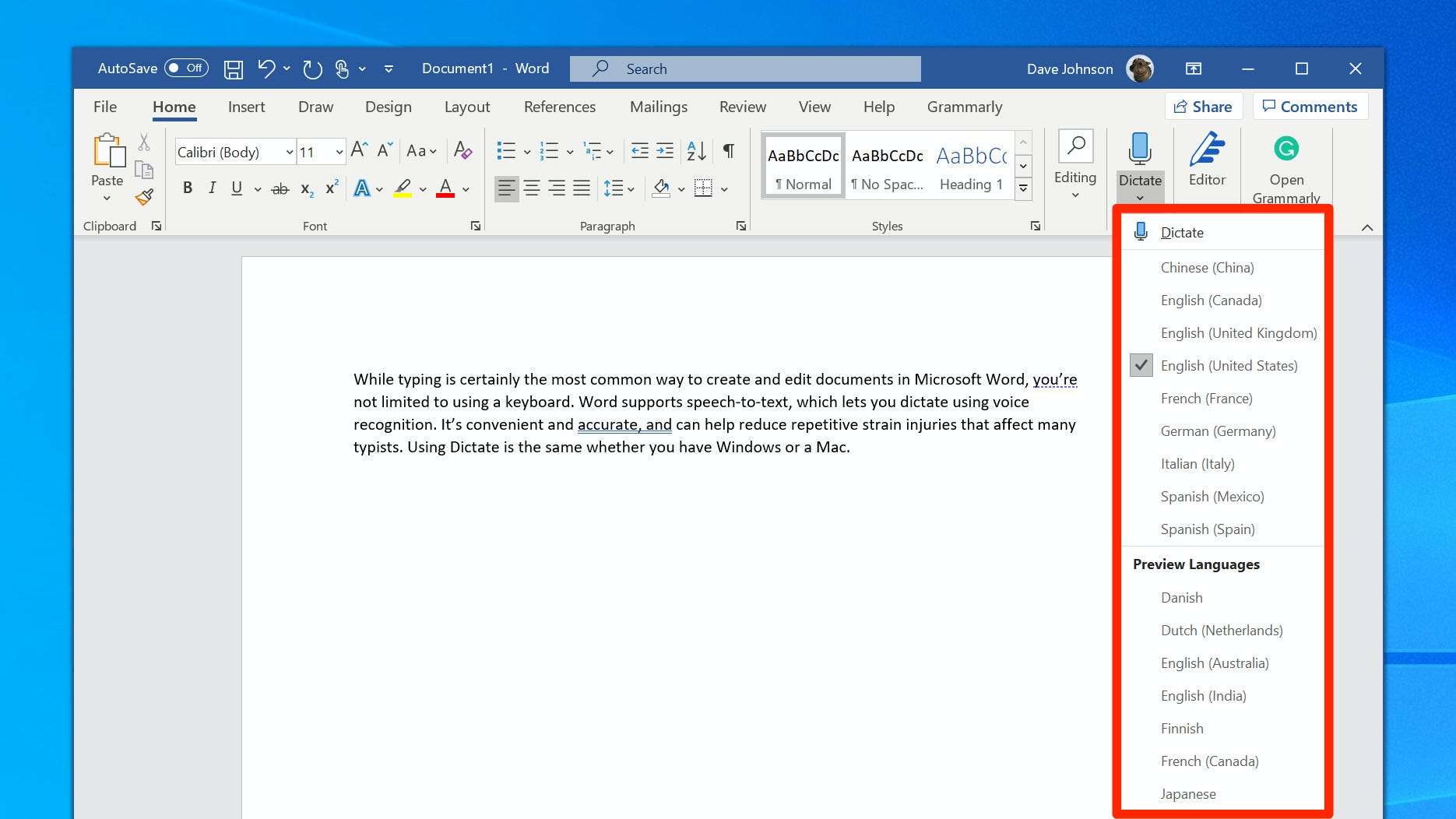 How To Use Speech to text On Microsoft Word To Write And Edit With Your 