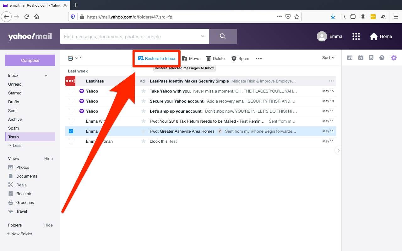 How To Retrieve Deleted Emails From Yahoo Mail Either By Undeleting 