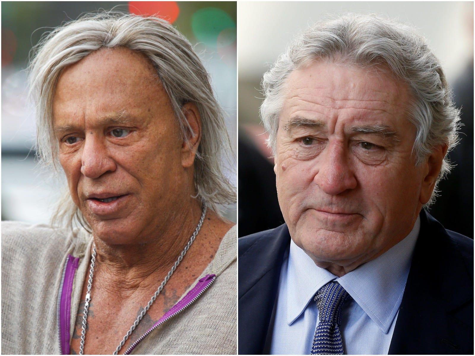 Mickey Rourke reignites long-running feud with Robert De Niro, calls ...