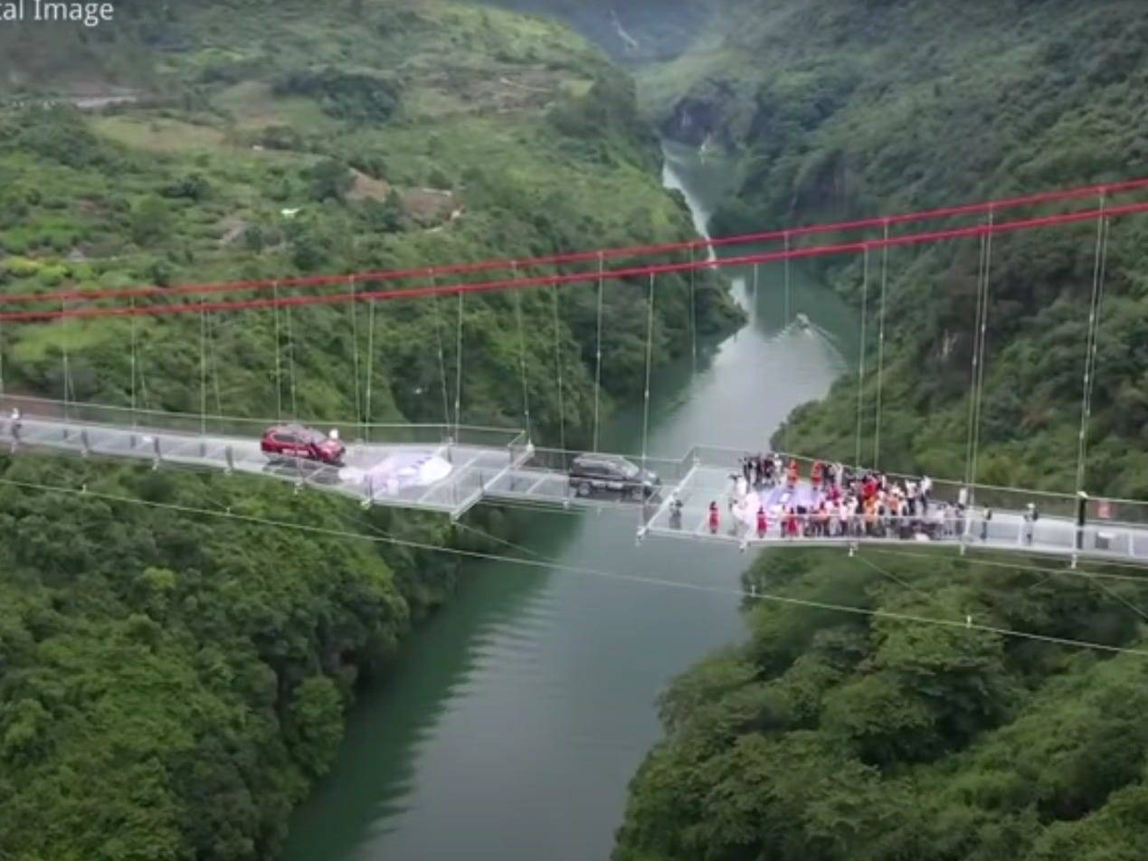 The Worlds Longest Bridge Made Fully Of Glass Has Opened Over A River