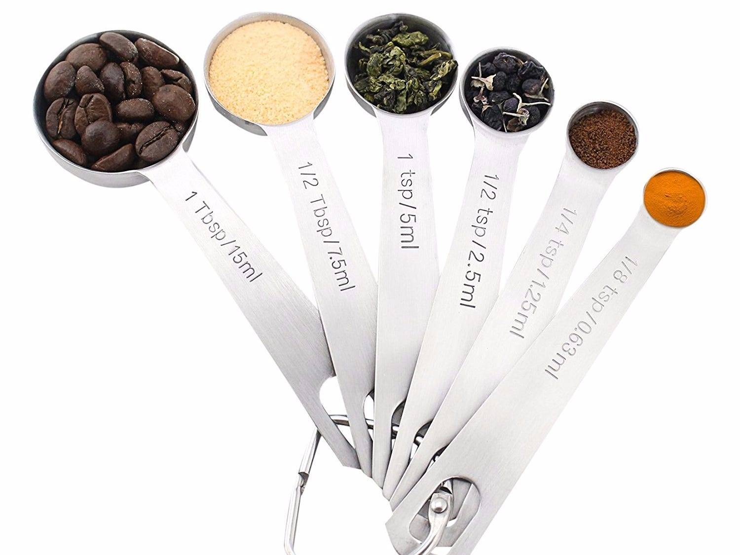 Spring Chef Heavy Duty Stainless Steel Metal Measuring Spoons Set