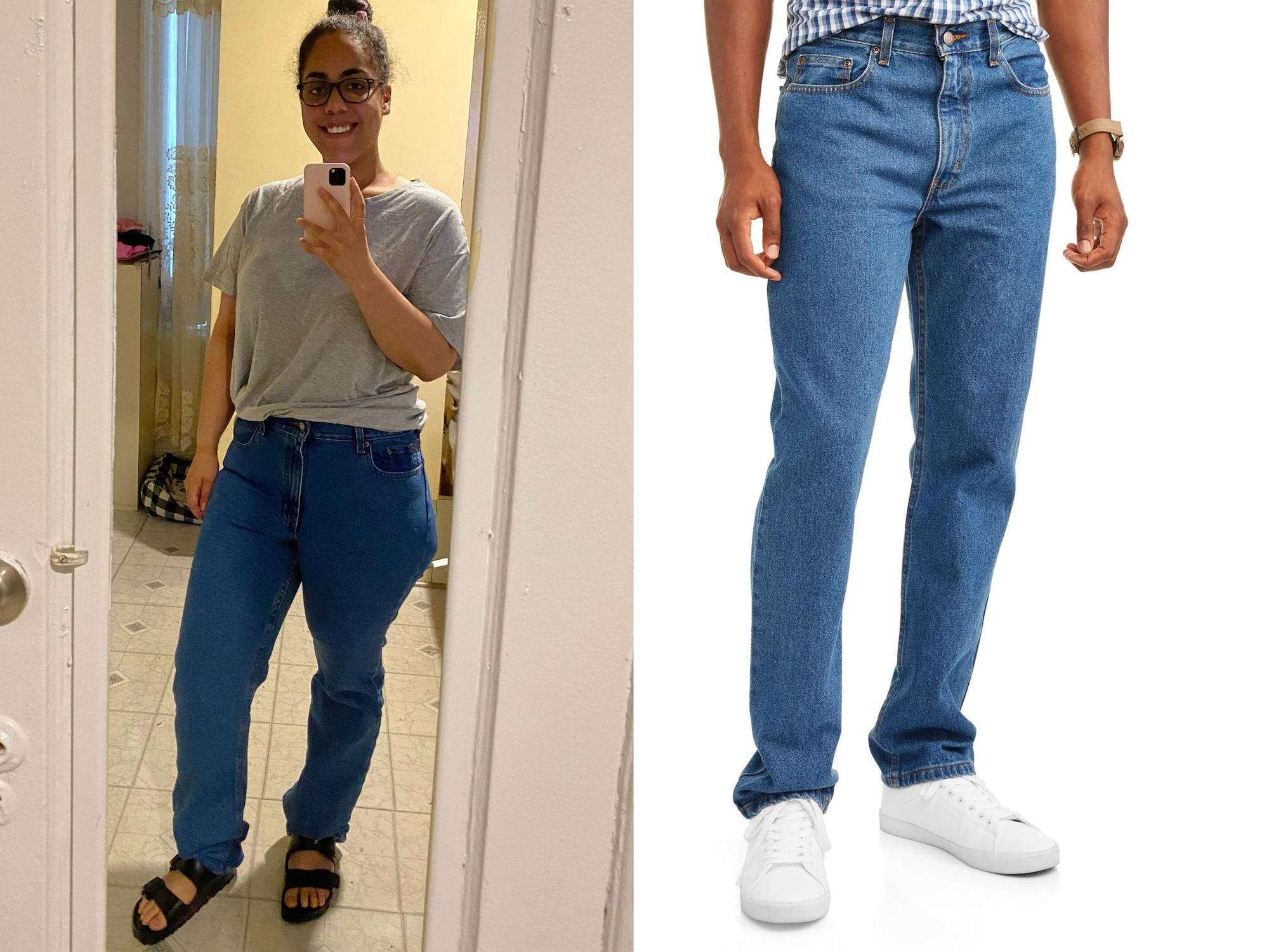 walmart mens blue jeans