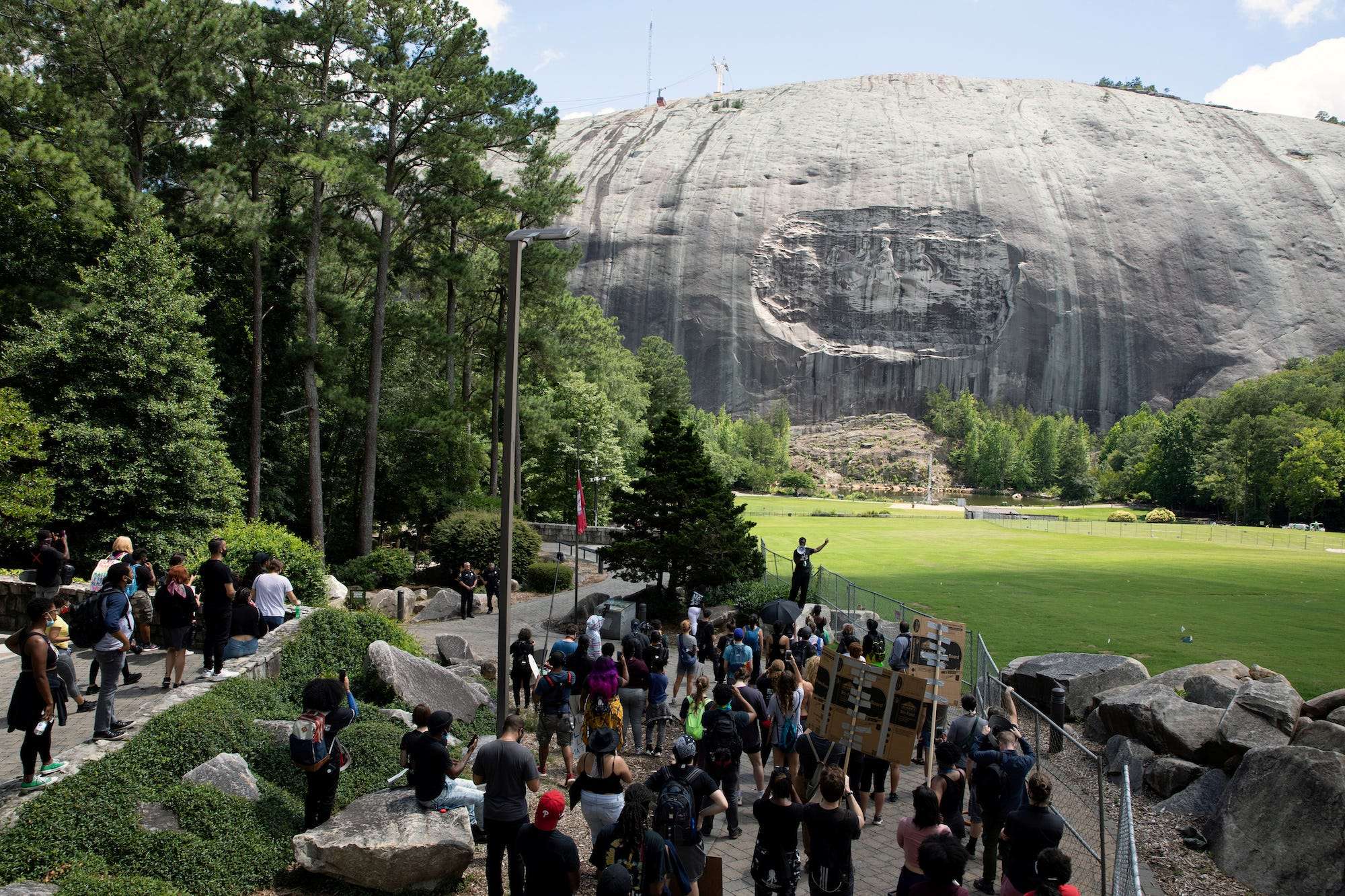 Stone Mountain Park: Georgia's 'shrine' to the Confederacy shuts down