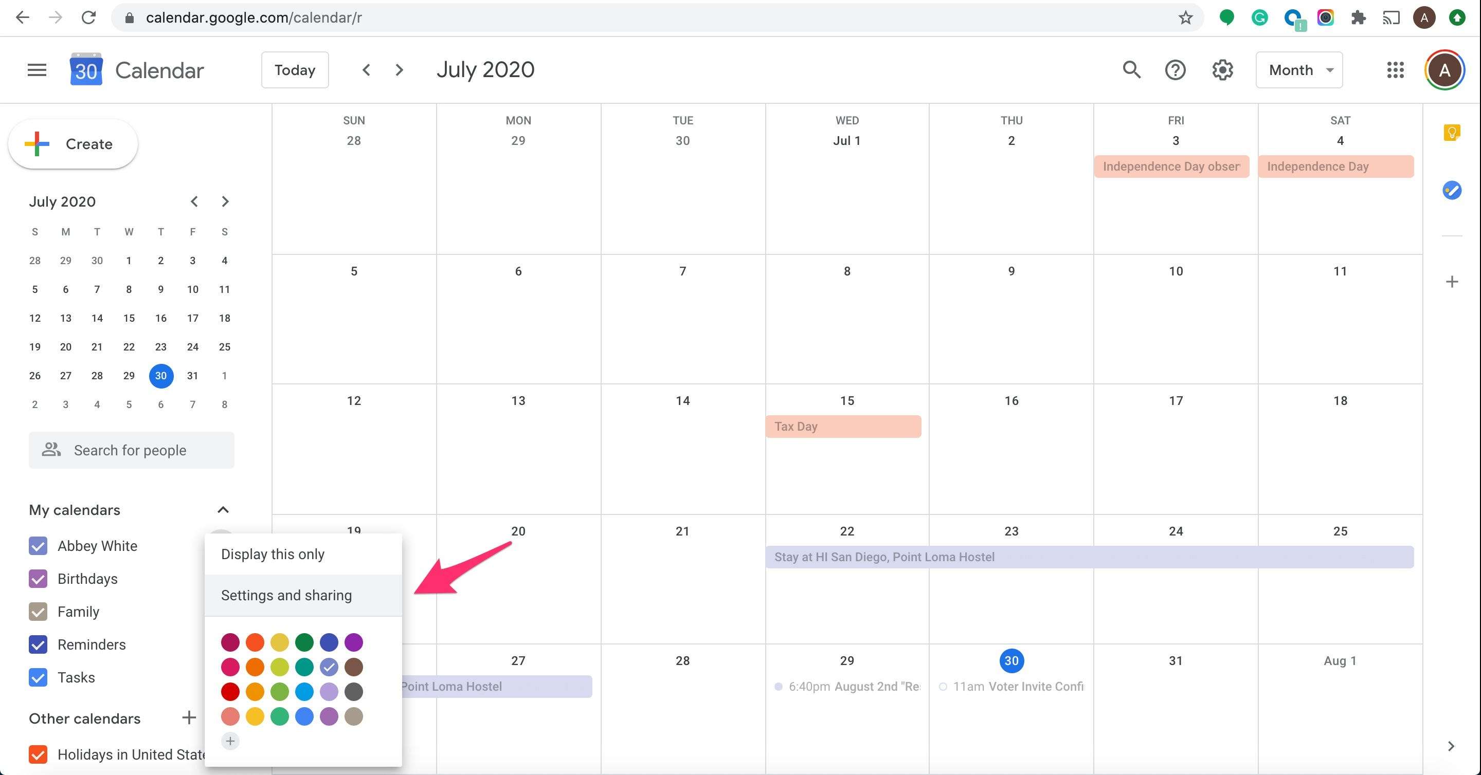 google calendar application for mac