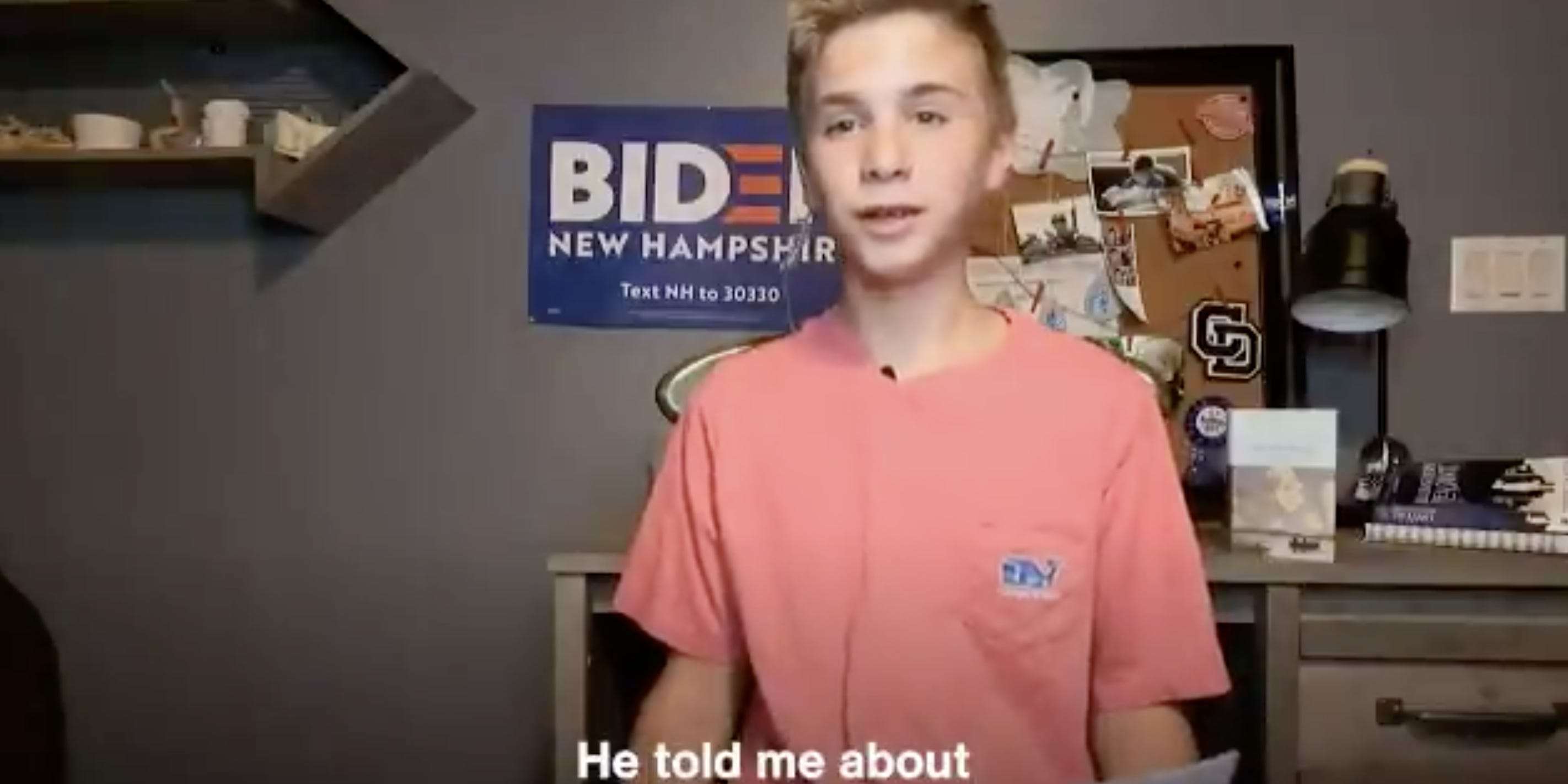 Brayden Harrington Dnc Speech In Support Of Joe Biden Video