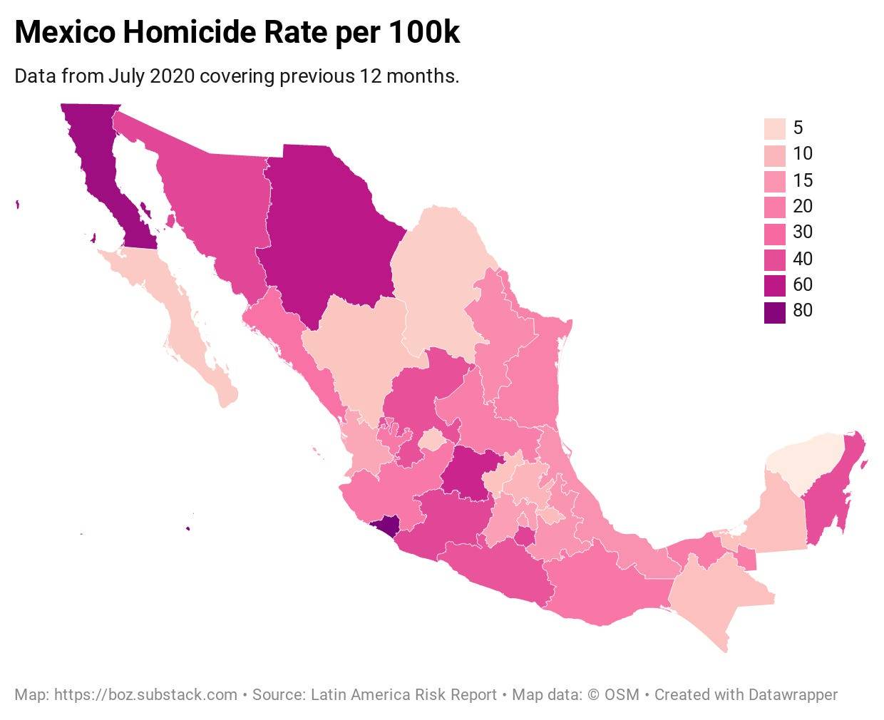 2 maps reveal the hotspots driving Mexico's worsening violence