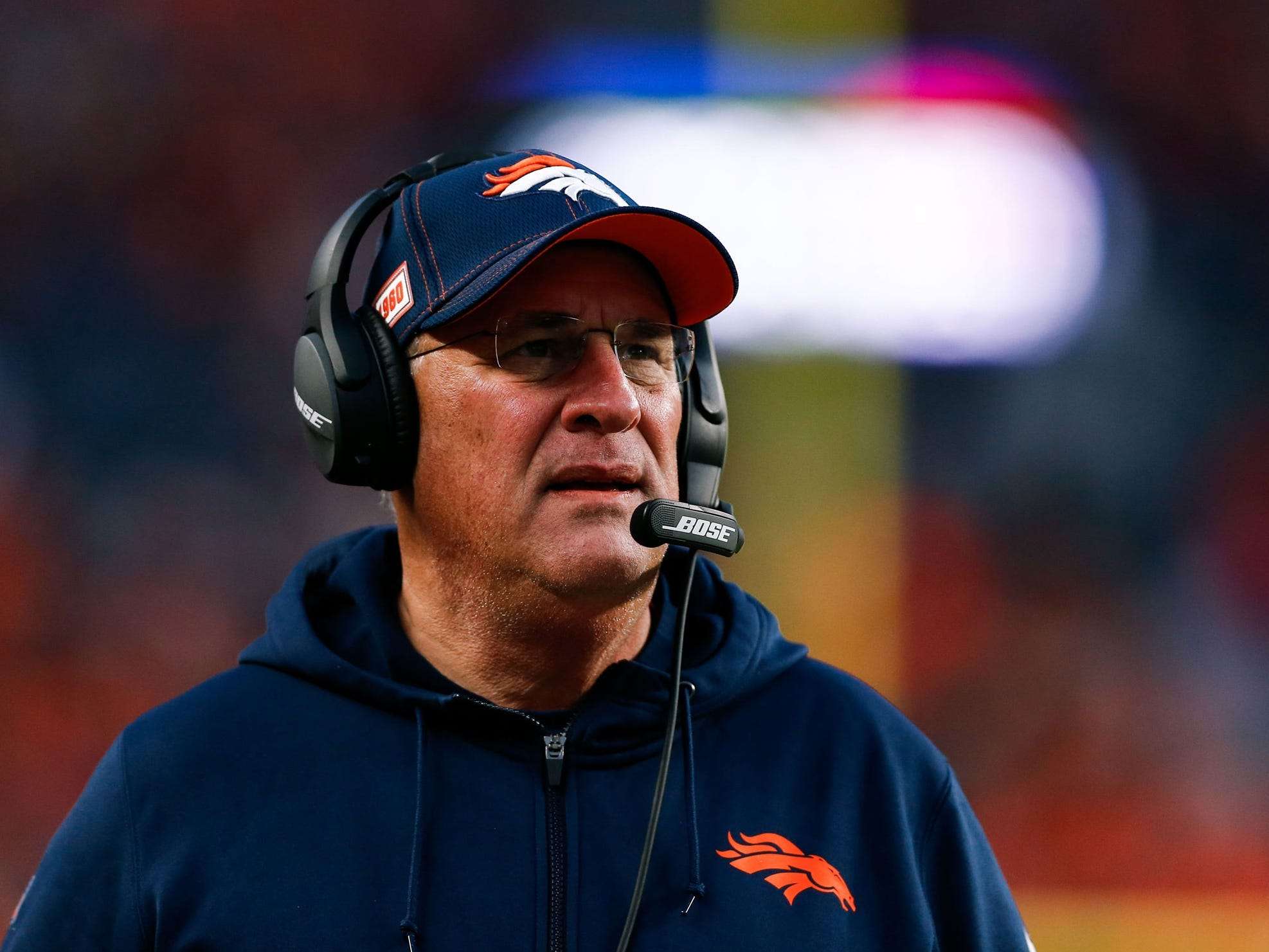 Broncos head coach Vic Fangio inexplicably held on to his