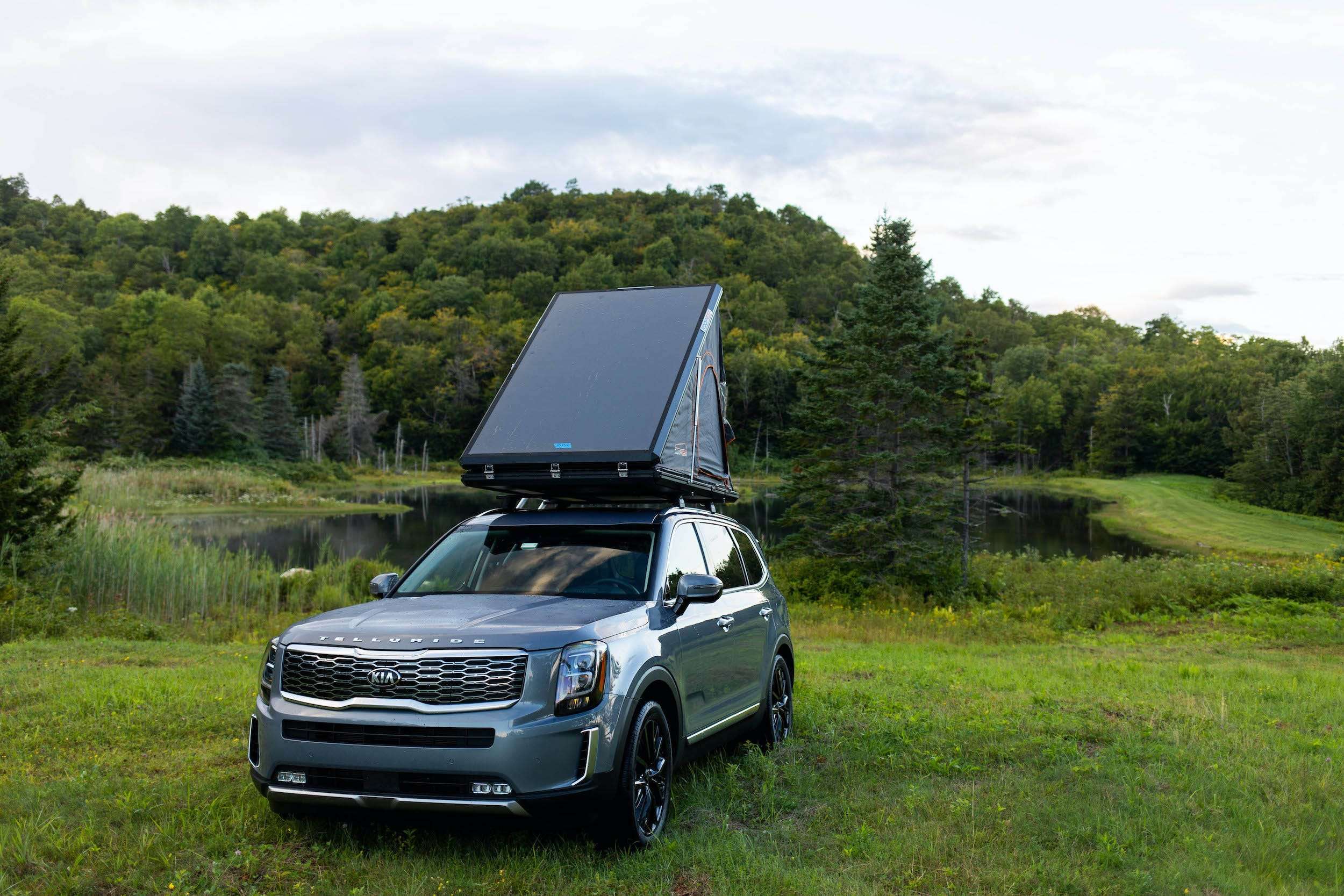 I slept in the Kia Telluride's 3,400 roof tent and it made camping fun