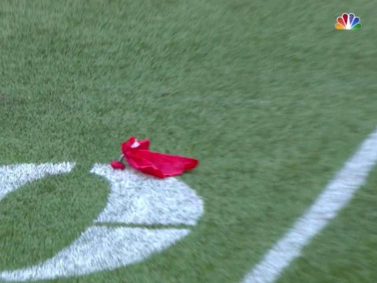 Bill Belichick changed his mind and snuck a challenge flag off of