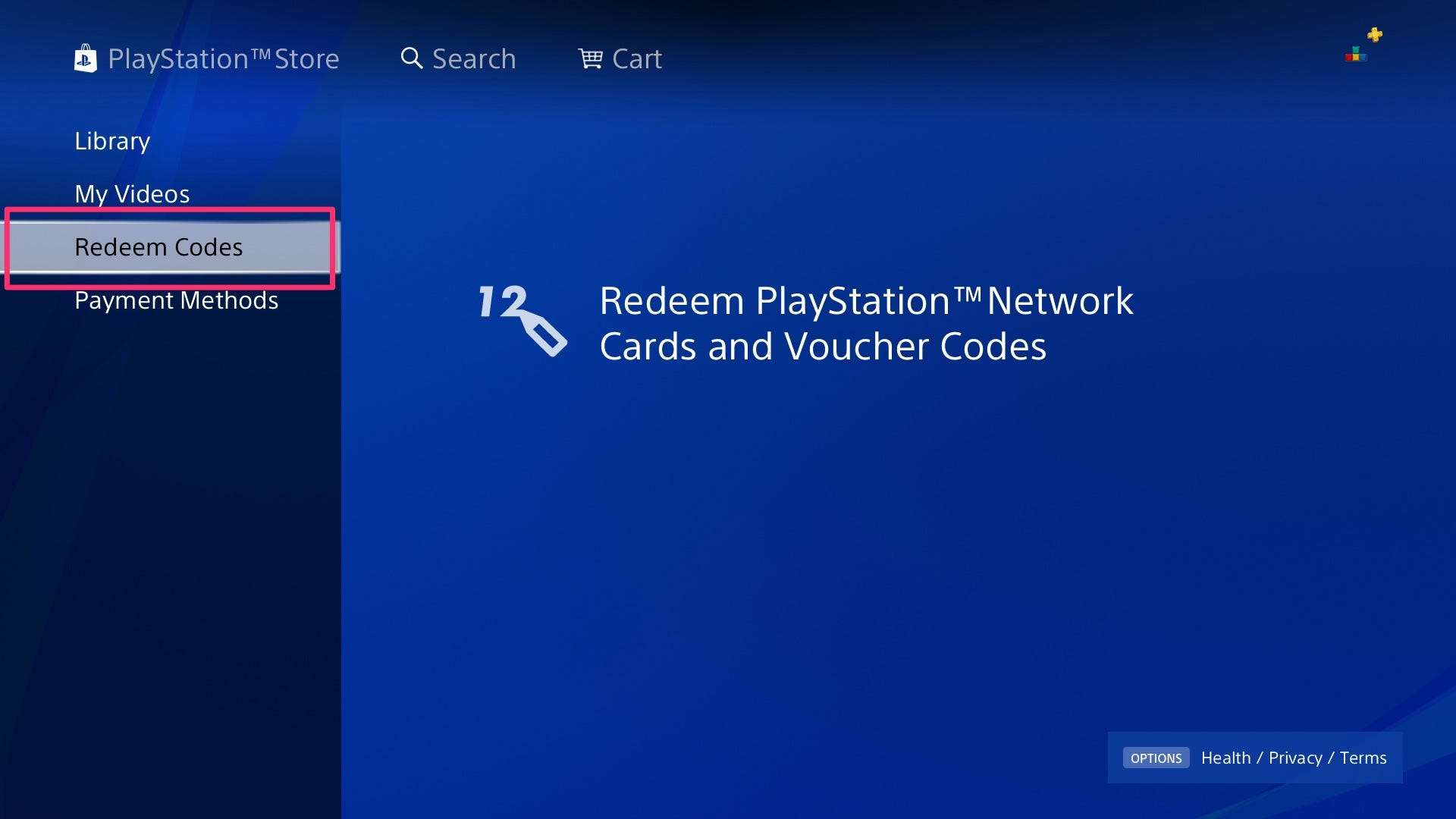 ps store code